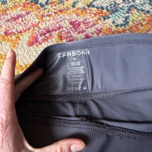 Carbon38 Charcoal Active Leggings size small metallic